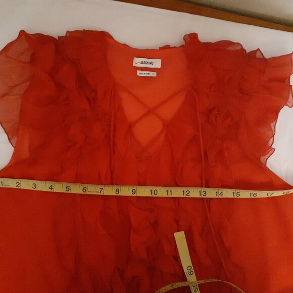 Jason Wu Ruffle Front Blouse - Picture 7 of 9